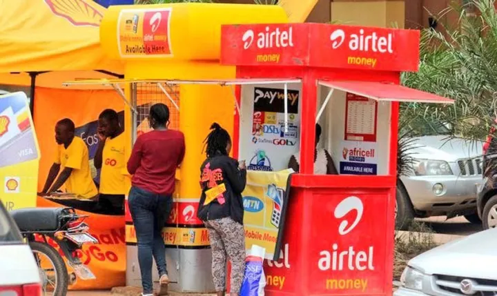 Mobile money service kiosks